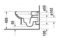 PACK INODORO SUSPENDIDO RIMLESS DURASTYLE BASIC DURAVIT